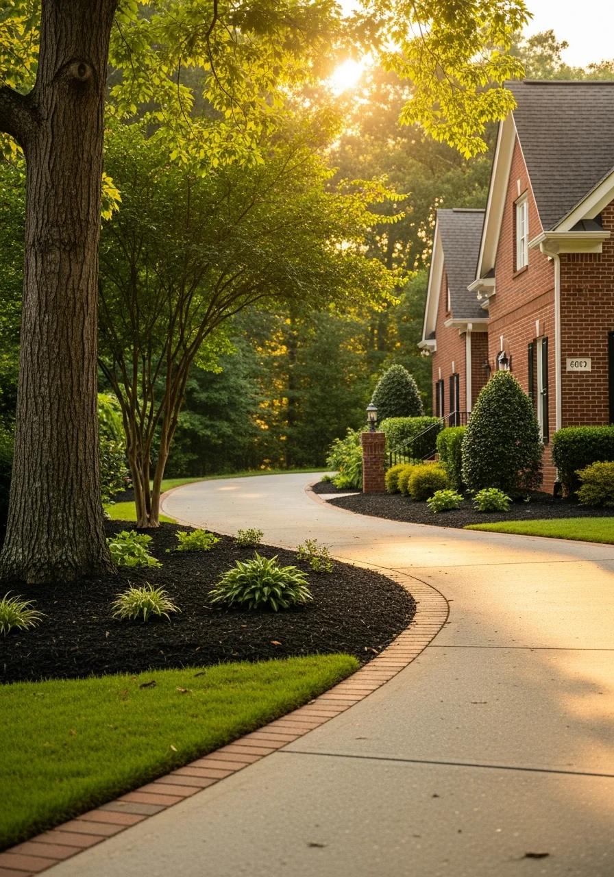 Alpharetta home with contemporary design and premium landscaping.